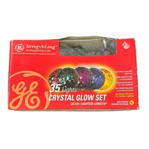 GE String-A-Long C-6 Crystal Light Set 35 Lights - £13.53 GBP