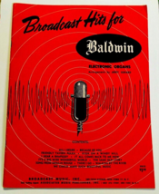 Broadcast Hits for Baldwin Electronic Organs  Music Book 1957 - £3.99 GBP