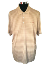 Greg Norman Golf Shirt Men&#39;s Size X-Large Brown/Tan Striped Casual  Acti... - £12.66 GBP
