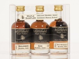 Mansfield Maple Organic 3 pack Barrel Aged Vermont Maple Syrup Sampler Set - £16.22 GBP