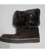 Skechers Australia Slouch Boots Brown Faux Fur Button Detail 46679 Womens 9 - €20,83 EUR