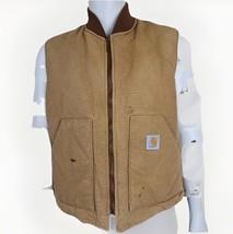 Vintage Carhartt Insulated Vest Mens XL Brown Duck Canvas Arctic Ribbed ... - $983.81 MXN