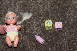 lot Mattel Barbie Crissy Doll long Blonde braided hair dressed blocks bottle - £9.49 GBP