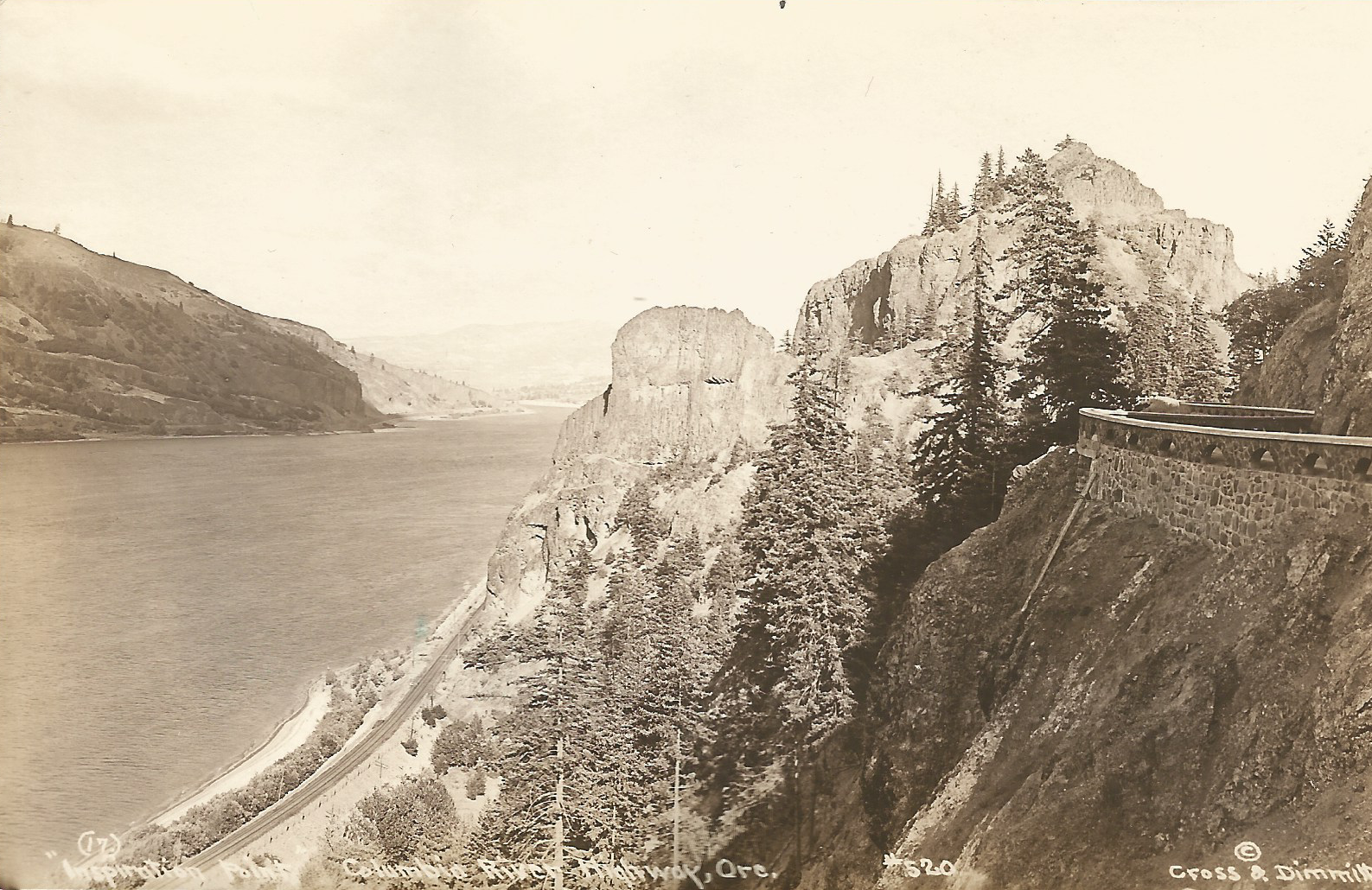 Primary image for RPPC Postcard Inspiration Point View Columbia River Highway Oregon Cross Dimmitt