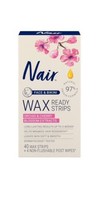Nair Hair Remover Wax Ready-Strips for Face &amp; Bikini Long Lasting Results 40 CT - £9.05 GBP