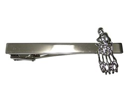 Kiola Designs Silver Toned Medical Podiatrist Anatomical Foot Skeleton Tie Clip - £32.16 GBP
