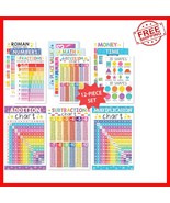 Colorful 12 Poster Math Learning Pack - Perfect for Classrooms &amp; Homesch... - $749.73 MXN