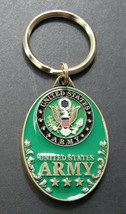 ARMY USA KEYRING KEY CHAIN RING KEYCHAIN 1.6 X 1.25 INCHES EMBOSSED US - $7.59
