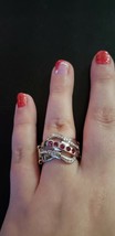 Paparazzi Ring (one size fits most) (new) FLIRTING WITH SPARKLE PINK RING - $7.61