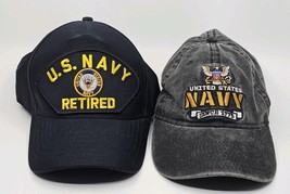 US Navy Strapback Snapback Hat Cap Retired, Since 1775, Embroidered (Lot... - $16.82