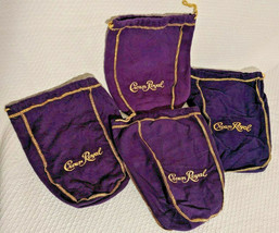 Crown Royal Drawstring Purple Bags 9&quot; Lot of 4 - £6.22 GBP