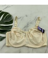 Bali Flower Bra Size 42 DD New Cream Beige Lace Trim Underwire 0180 - $26.72