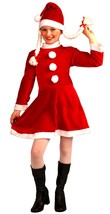 LITTLE MISS SANTA&#39;S HELPER GIRLS CHRISTMAS HOLIDAY COSTUME SIZE SMALL (4-6) - £19.49 GBP