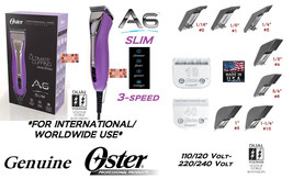 Oster A6 SLIM 3-Speed ULTIMATE Clipper&amp;Cryogen-X 10,40 Blade&amp;7 pc Guide Comb Set - £239.79 GBP