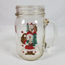 Farmhouse Christmas Canning Glass Jar w/ Handle NO TOP - $16.83