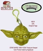 Star Wars 1999 YODA Treasure Keeper Coin Purse Keychain by Applause - NWT - $14.95
