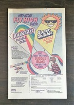 1987 Rain-Blo &amp; Super Bubble Bubble Gum Full Page Original Color Ad - £5.22 GBP
