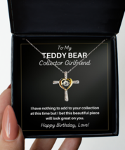 Teddy Bear Collector Girlfriend Necklace Birthday Gifts - Cross Pendant  - £39.83 GBP