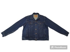 Levi Strauss Size 46 XL Dark Blue Jean Jacket 70506-0216 USA 4 Pocket VTG 1994 - £75.47 GBP