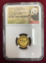 2015 China Gold 1/10 Oz. Panda Bao Bao Smithsonian NGC PF70 Ultra Cameo - £288.14 GBP