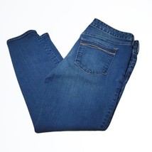 Eddie Bauer Slightly Curvy Skinny Ankle Blue Jeans Size 8 Waist 30.5 Inches - £22.78 GBP