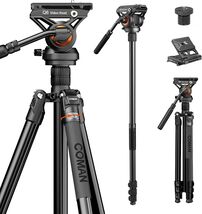 COMAN Fluid Head Tripod for DSLR Camcorder,Camera Monopod KX3939Plus KX3... - $113.06 CAD
