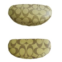 Coach Signature Monogram Brown Hard Clamshell Sunglasses Eyeglasses Case - $16.19