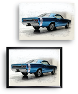 Artsy 1969 Dodge Super Bee Print - Large 12&quot; x 18&quot; - Awesome Print! - $14.98+