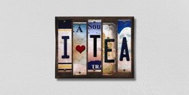 I Love Tea License Plate Tag Strips Novelty Wood Signs - £43.41 GBP