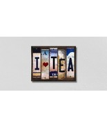 I Love Tea License Plate Tag Strips Novelty Wood Signs - $74.64 CAD