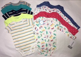 NEW Lot of 9 Carter’s Newborn Little Baby Basics Bodysuits Long &amp; Short ... - £22.37 GBP