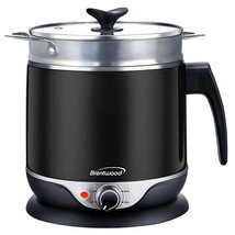 Brentwood Stainless Steel 1.9 Quart Cordless Electric Hot Pot Cooker and Food S - £64.52 GBP