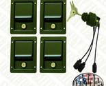 SECURITY KIT Green Single Locking Door Handles &amp; Keyed Ignition Switch f... - $246.32