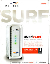 ARRIS MOTOROLA SURFBOARD SB6183 CABLE MODEM DOCSIS 3.0 GIGABIT LAN, WHIT... - $34.95