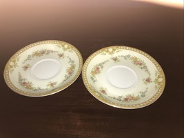 Lot Of 2 Royal Derby, Saucers, 5.5”W, Wild Flowers, Gold Trim, Made In J... - £6.04 GBP