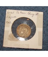 Vintage 1942 Great Britain Sixpence Coin-George VI-Lot 5 - £7.15 GBP