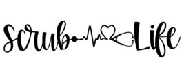 Scrub Life Heart Beat Nurse Decal Sticker for car cup doctor heart - $5.93+