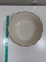 LENOX Bowl ROSE BLOSSOM pattern 24 KT gold trim scallop edge 5 1/2&quot; - £7.53 GBP