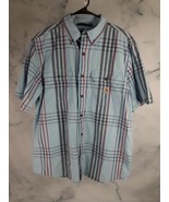 CARHARTT mens loose fit M short sleeve plaid shirt button color - $14.95