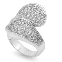 Sterling Silver April Round White Simulated Cubic Zirconia Ring - £51.95 GBP+