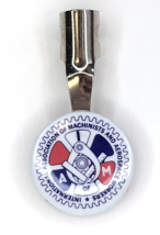 International Machinists Aerospace Workers Union Old Button Pencil Clip ... - $14.00