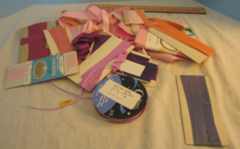 sewing general vintage lot OF  shades of PINK/PURPLE seam binding/hem fa... - £11.51 GBP