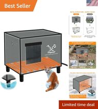 Indestructible Heated Cat House for Outdoor Cats in Winter, 100% Waterpr... - $99.71