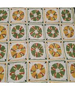 Vtg Afghan Quilt Hand Stitched Earth Tones Fall Colors 76x50&quot; Tight Stit... - $932.94 MXN