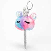 Claire’s Rainbow Unicorn Mini Keychain Pen Glitter Keychain Bag Tag - £8.03 GBP