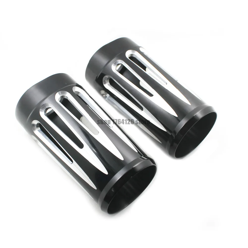 Motorcycle CNC Front k Boot Slider Covers Aluminum  Harley Touring Street Electr - £261.84 GBP