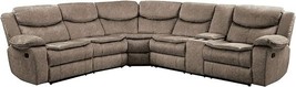 Homelegance 118&quot; Manual Reclining Sectional Sofa, Brown - £2,547.90 GBP