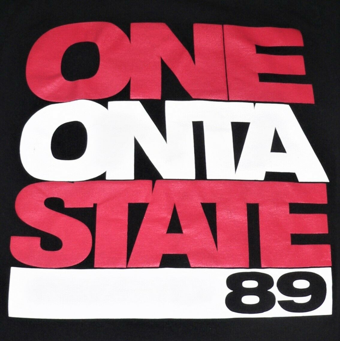 Primary image for ONEONTA STATE 89 ~ NEW YORK COLLEGE T-SHIRT ~ Sz S / Small ~ VGC red / white 