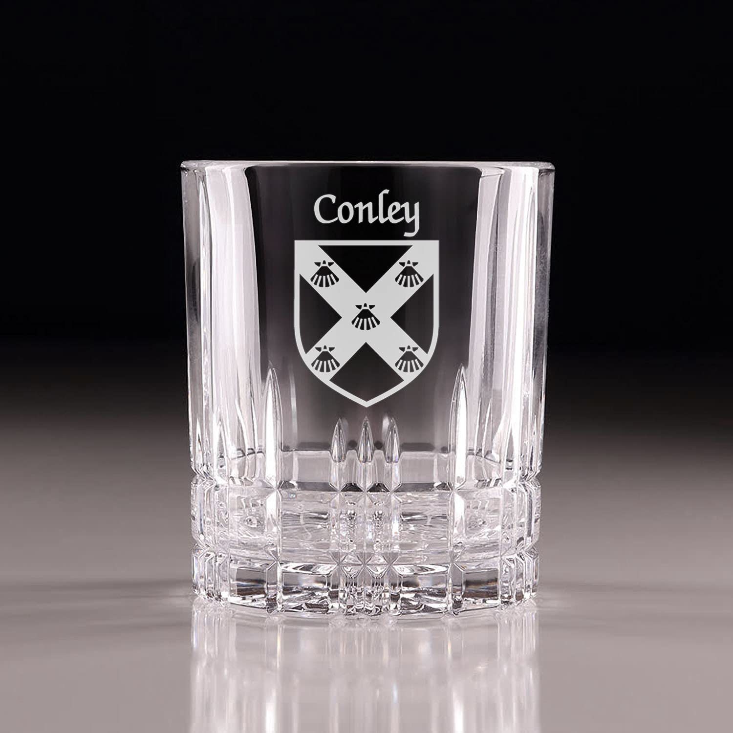 Conley Irish Coat of Arms Perfect Serve Cut Glass Tumbler - Set of 4 Item image 2
