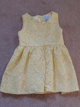 The Children Place Yellow Dress 3T Cotton/Nylon 17.5&quot;L Missing Belt - £6.85 GBP